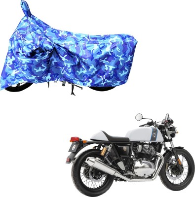 MOTOTRANCE Waterproof Two Wheeler Cover for Royal Enfield(Continental GT, Blue)