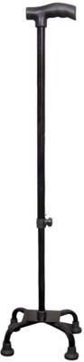 KENKO mobility i-4 ZED BLACK (4LEG) QUADRIPOD HEIGHT ADJUSTABLE, METAL BASE, UNISEX WALKING STICK Walking Stick