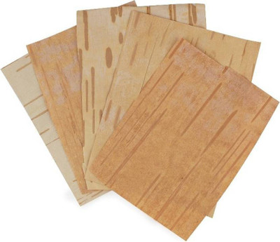 Shree Ganesh ORIGINAL Bhojpatra 5 Sheets , BHOJPATRA SHEETS , BETULA UTILIS for Mantra Siddhi Wooden Yantra Wooden Yantra(Pack of 5)