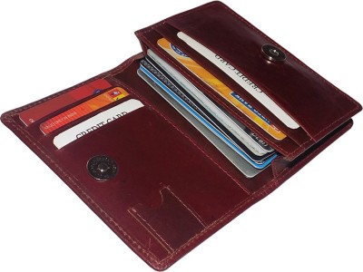 Kan 15 Card Holder(Set of 1, Maroon)