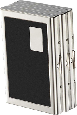 StealODeal Black Metal |Pack of 3| Waterproof Business Debit/Credit 6 Card Holder(Set of 3, Black)