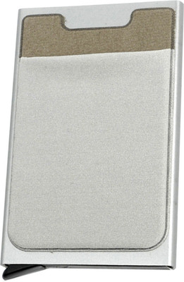 StealODeal Silver Case With Elasticity Back PocketCredit Cards Case 8 Card Holder(Set of 1, Silver)
