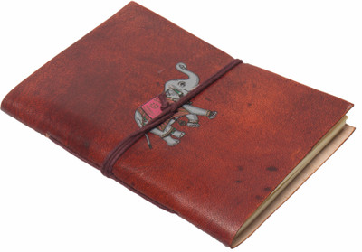 DI-KRAFT Handmade Leather Dairy A5 Diary Unruled 200 Pages(Brown)