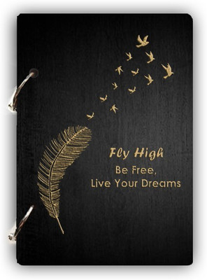Flipkart SmartBuy Handmade paper wooden diary A5 Diary UNRULED 160 Pages(Black)