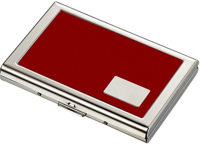 StealODeal Red Metal Credit/Debit Keeping Bracket 6 Card Holder(Set of 1, Red)