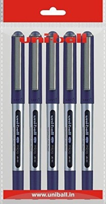 uni-ball Eye UB150-10 1.0mm Broad Tip Roller Pen | Bold & Smooth Writing | Soft Grip Roller Ball Pen(Pack of 5, Blue)