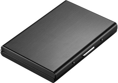 StealODeal Black Special Edition Metal Debit/Credit 6 Card Holder(Set of 1, Black)