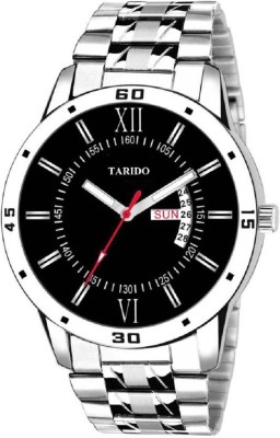 TARIDO 1946 day date steel chain watch New Generation Black dial metal strap Day & Date wrist Analog Watch  - For Men
