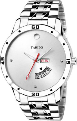 Tarido Exceptional white dial stainless steel chain strap day & date working Analog-Digital Watch  - For Men