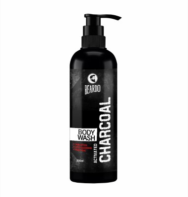 BEARDO Activated Charcoal Body Wash for Men, 200ml | With Activated Charcoal | Soap Free | Deep Cleansing | Skin Detox | Anti-Pollution | For Body & Face| Refreshing Fragrance(200 ml)