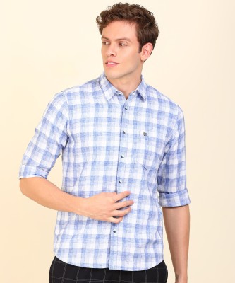 Pepe Jeans Men Checkered Casual Blue Shirt
