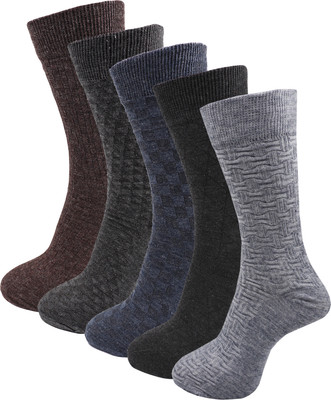 RC. ROYAL CLASS Men Self Design Calf Length(Pack of 5)