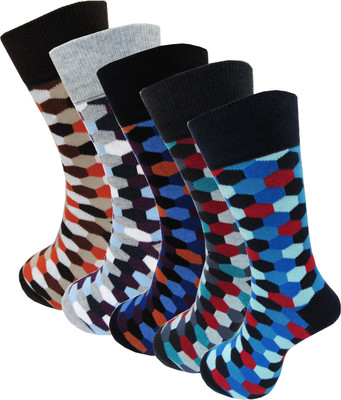 RC. ROYAL CLASS Men Self Design Calf Length(Pack of 5)
