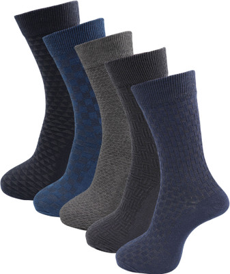 RC. ROYAL CLASS Men Self Design Calf Length(Pack of 5)