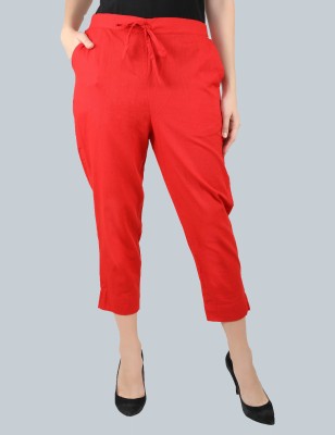 Jaipur Global Regular Fit Women Red Trousers