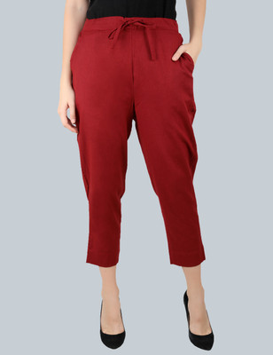 FLYJAG Regular Fit Women Maroon Trousers