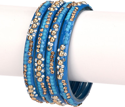 1st Time Glass Enamel Bangle Set(Pack of 4)