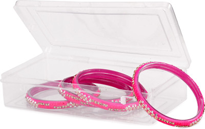 AFAST Glass Beads, Crystal Enamel Bangle Set(Pack of 4)