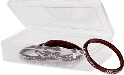 AFAST Glass Beads, Crystal Enamel Bangle Set(Pack of 4)