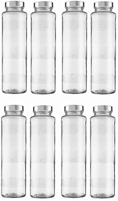 AFAST 750 ml Glass Bottle(Pack of 8, Clear, White)