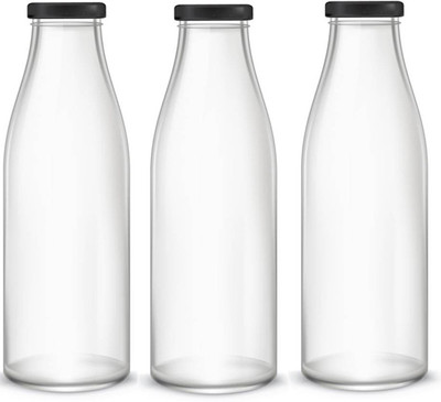 AFAST 1000 ml Glass Bottle(Pack of 3, Clear)