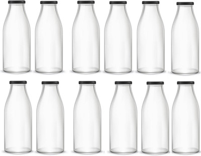 1st Time 500 ml Glass Bottle(Pack of 12, Clear)