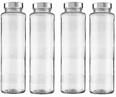 AFAST 750 ml Glass Bottle(Pack of 4, Clear)