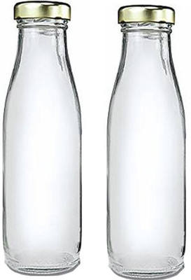 AFAST 300 ml Glass Bottle(Pack of 2, Clear, White)