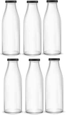 AFAST 1000 ml Glass Bottle(Pack of 6, Clear)