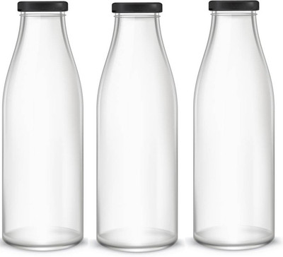 AFAST 500 ml Glass Bottle(Pack of 3, Clear)
