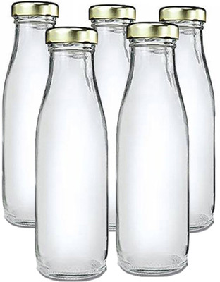 AFAST 1000 ml Glass Bottle(Pack of 5, Clear, White)