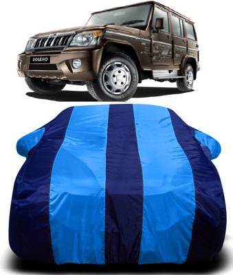 R Rayvin Star Car Cover For Mahindra Bolero (With Mirror Pockets)(Blue)