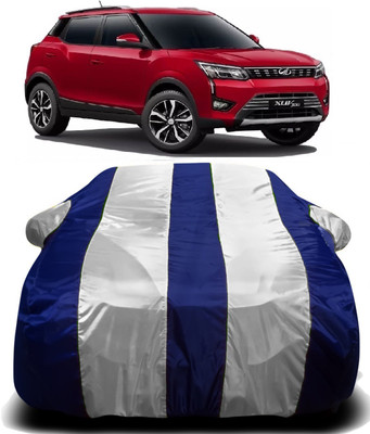Swarish Car Cover For Mahindra XUV 300 (With Mirror Pockets)(White, Blue)