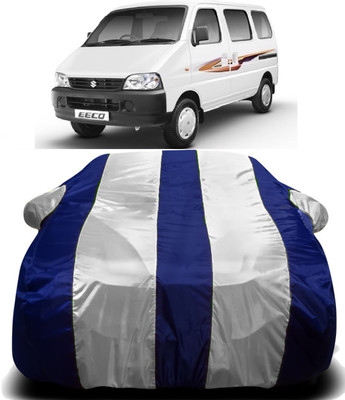 Swarish Car Cover For Maruti Suzuki Eeco (With Mirror Pockets)(White, Blue)