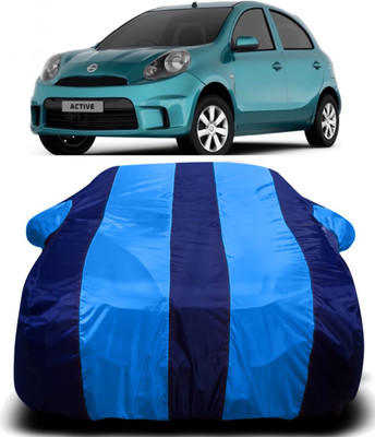 S Shine Max Car Cover For Nissan Micra Active (With Mirror Pockets)(Blue)