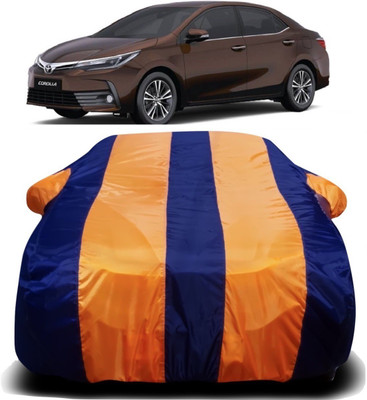 S Shine Max Car Cover For Toyota Corolla Altis (With Mirror Pockets)(Orange, Blue)