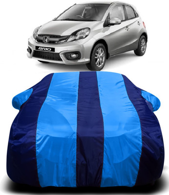 S Shine Max Car Cover For Honda Brio (With Mirror Pockets)(Blue)