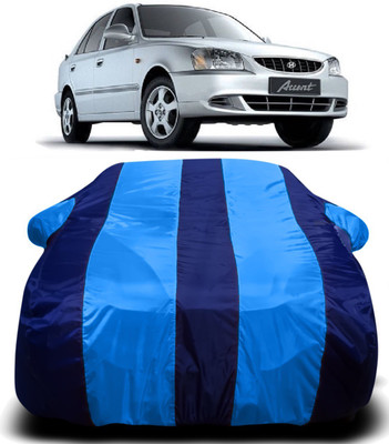 XOCAVO Car Cover For Hyundai Accent (With Mirror Pockets)(Blue)