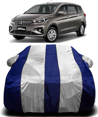 V VINTON Car Cover For Maruti Suzuki Ertiga (With Mirror Pockets)(White, Blue)