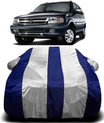 XOCAVO Car Cover For Tata Safari Dicor (With Mirror Pockets)(White, Blue)