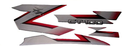HRBull Sticker & Decal for Bike(Red, Silver)