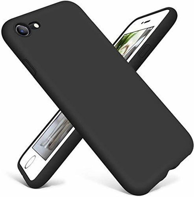 S-Softline Back Cover for Apple iPhone 7, Premium 3D Plain Candy Case(Black, Pack of: 1)