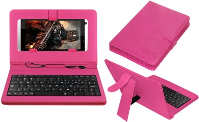 ACM Keyboard Case for Celkon Millennia Ultra Q500(Pink, Cases with Holder, Pack of: 1)
