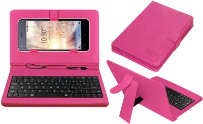 ACM Keyboard Case for Karbonn Aura Power 4G Plus 2017(Pink, Cases with Holder, Pack of: 1)