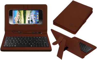 ACM Keyboard Case for Intex Aqua I4(Brown, Cases with Holder, Pack of: 1)