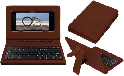 ACM Keyboard Case for Itel Power Pro It1516 Plus(Brown, Cases with Holder, Pack of: 1)