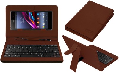 ACM Keyboard Case for Sony Xperia Z1s(Brown, Cases with Holder, Pack of: 1)