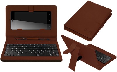 ACM Keyboard Case for Gionee Pioneer P5W(Brown, Cases with Holder, Pack of: 1)