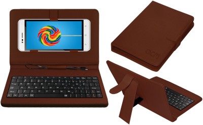 ACM Keyboard Case for Intex Aqua Air(Brown, Cases with Holder, Pack of: 1)