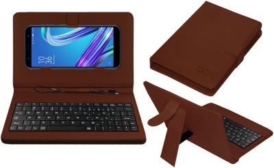 ACM Keyboard Case for Asus Zenfone Max M1 Zb556kl(Brown, Cases with Holder, Pack of: 1)